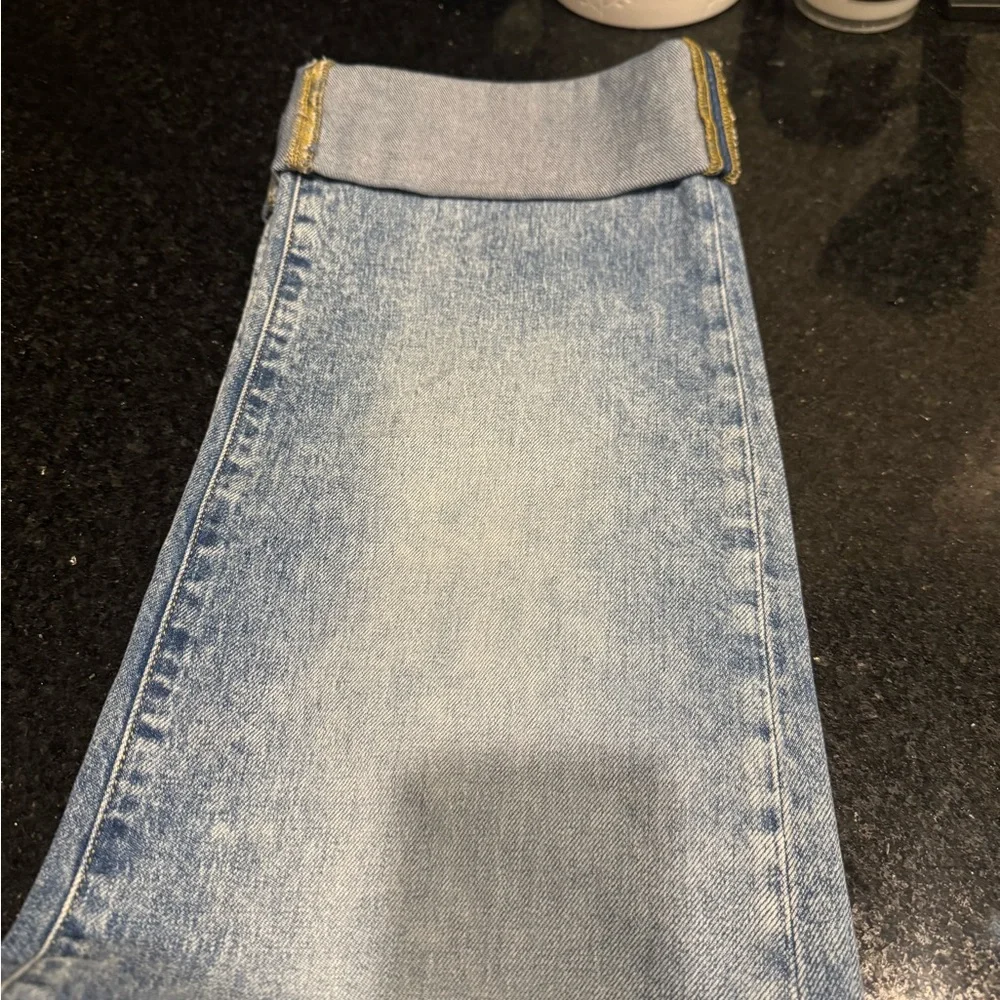 Light Blue Cuffed Pilcro Jeans - Picture 6 of 7